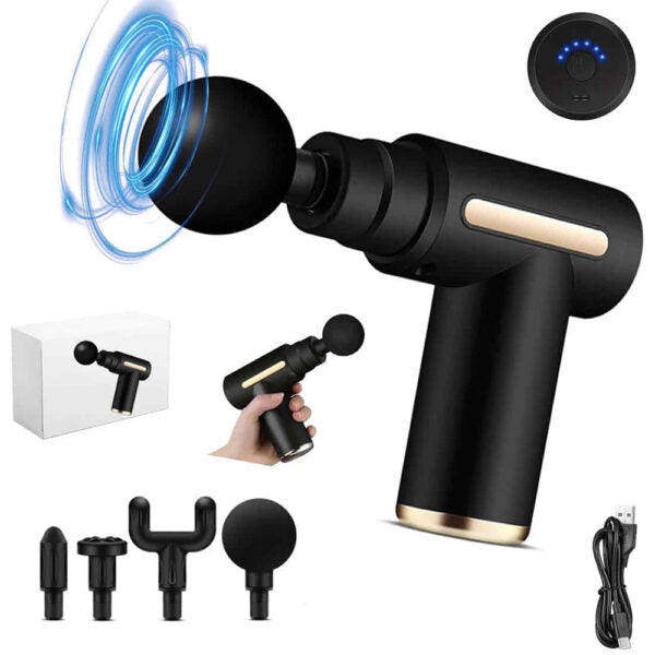 مسدس تدليك بست سرعات وأربعة رؤوس 