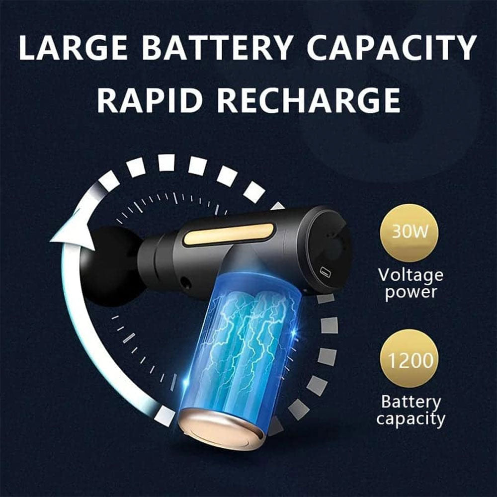 مسدس تدليك بست سرعات وأربعة رؤوس 