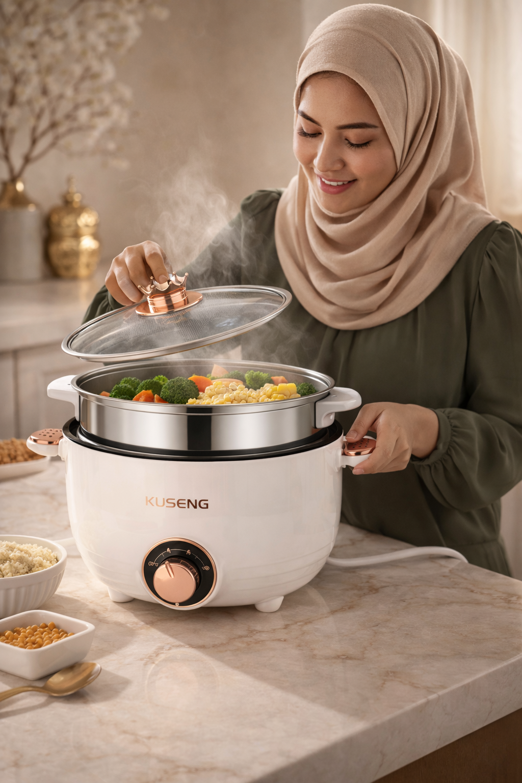 قدر الكسكس الكهربائي 28 سم